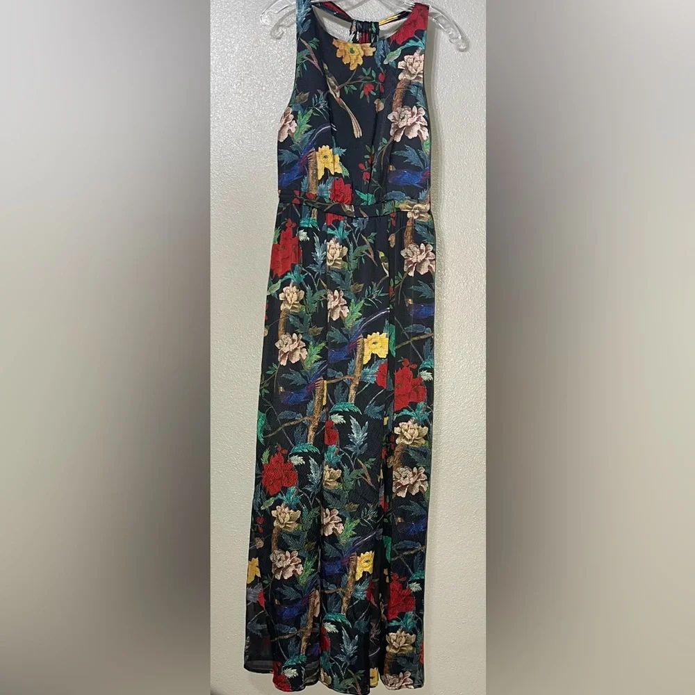 Alice + Olivia Black Floral Elis Dress - Size 8 - Picture 2 of 9